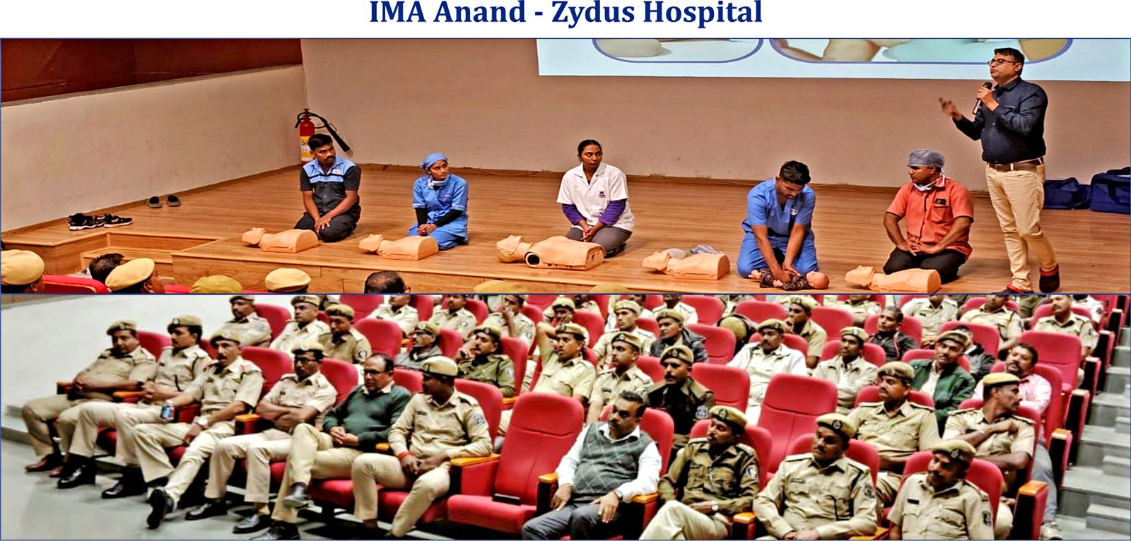 Interactive lecture explaining cardiac arrest signs and emergency steps.